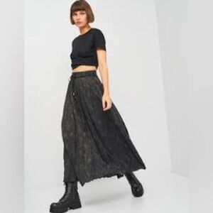 Zara jacquard skirt with beaded drawstrings